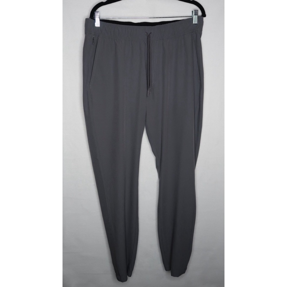 TravisMathew Mens L Gray Performance Stretch Drawstring Golf Travel Jogger Pants
